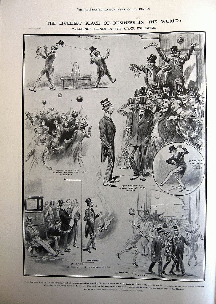ragging scenes in the stock exchange
